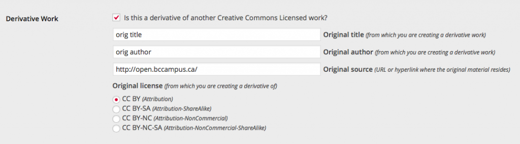 creative commons configurator